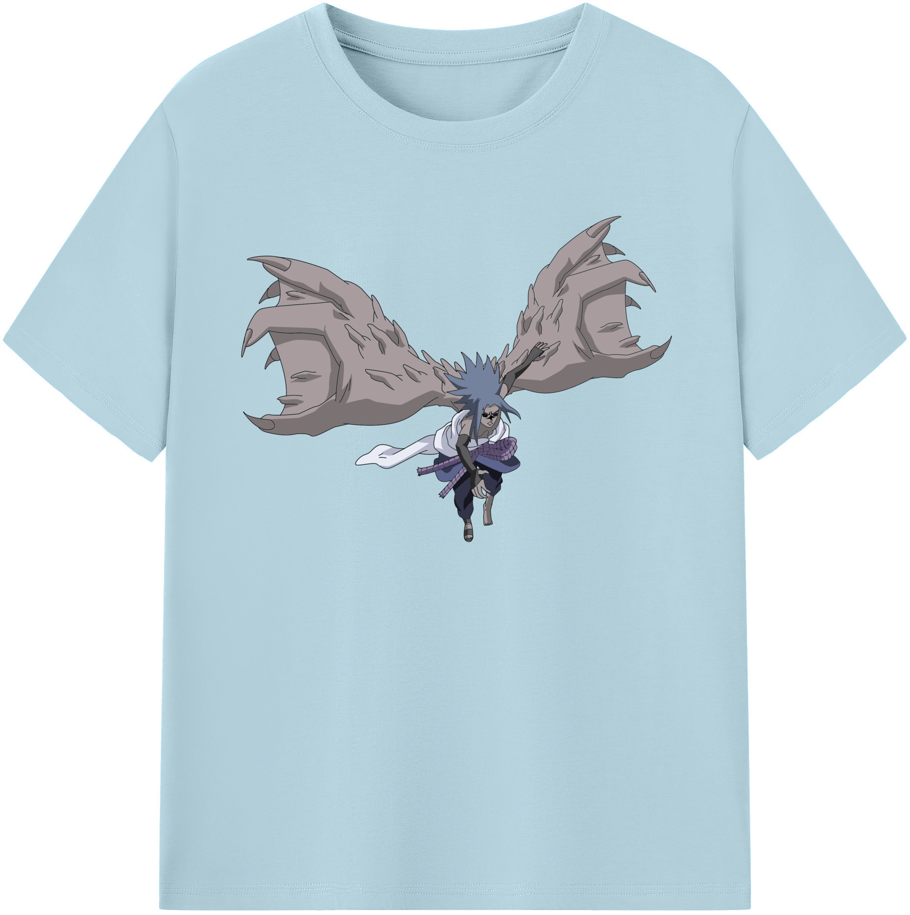 （画像用） NARUTO -ナルト- うちは サスケ Uchiha Sasuke 綿100％半袖Tシャツ（フロントプリント）